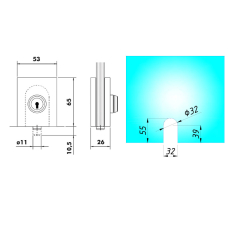 14600 Замок вертикальний, 810