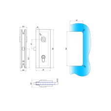 18422 Магнитный замок вертикальный, 611