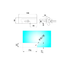 58500 Замок підлоговий, 611