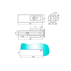 SF-150R Замок кутовий, Black Matt