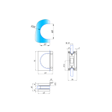 19440 Відповідна частина магнітного замка на скло, 611