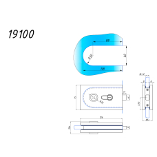 19100-620 Магнітний замок під циліндр без чеверті