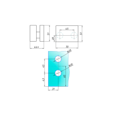 SF-034K Відповідна частина замку SF-034 на скло