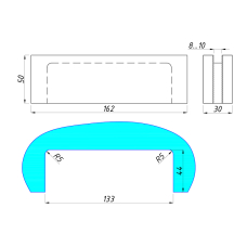 SF-150K Відповідна частина замка на скло, SSS