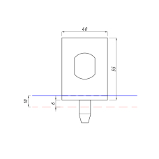 SF-937S Замок накладной с ответной частью на стену