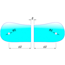 SF-011S-1 Замок з відповідною частиною на скло, ключ з одного боку, SSS