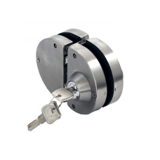 SF-010 Замок накладний з відповідою частиною на скло, ключ-ключ, SSS