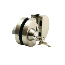 SF-010A Замок накладний з відповідною частиною на скло, ключ-вороток, SSS