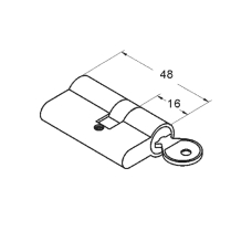 1625 Циліндр ключ-ключ, 611