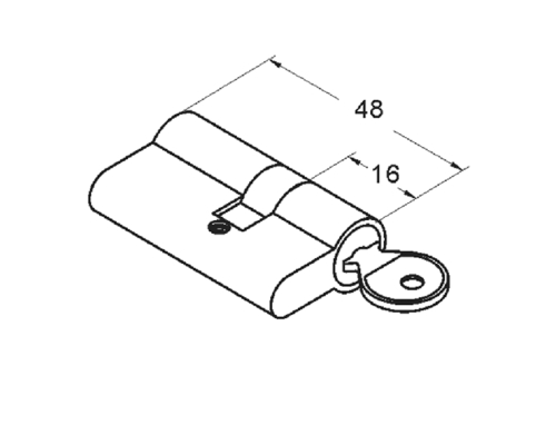 1625 Циліндр ключ-ключ, 611