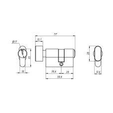 1626 Циліндр ключ-баранчик, 611