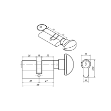 1671SW21 Циліндр ключ-вороток, 02