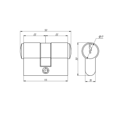 22*22 Циліндр до замків Casma