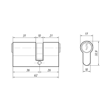 26*36 Циліндр ключ-ключ