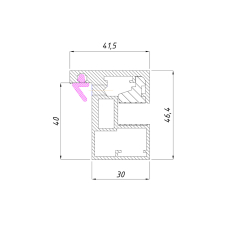 Коробка Інтер'єрна зі склом по периметру СІРА КОМПЛЕКТ