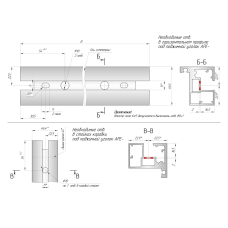 Коробка Інтер'єрна зі склом по периметру СІРА КОМПЛЕКТ