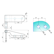 SF-760A Петля інтер'єрная з віссю, PSS