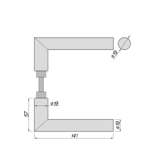 25500 Ручка нажимна, Black