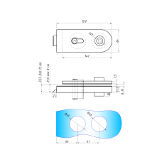 15200 Центральна частина під профільний циліндр, 611