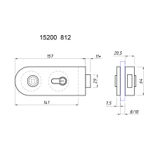 15200 Центральная часть под профильный цилиндр, 812