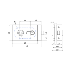 18100 Магнітний замок під ключ, 611