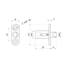 26.200 Верхній стопор для скла