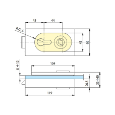 675W30 Замок WC (Внутрішній / Зовнішній), 31