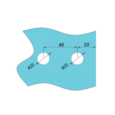 20.112.0421 Замок WC відкривання праве, засувка зовнішня з петлями