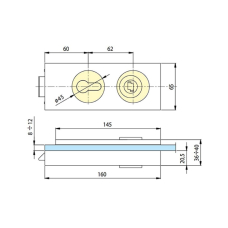 671W01-62 Замок під ручку