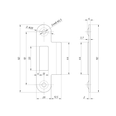 073-SF Замок короткий під ключ з ручкою та циліндром Black