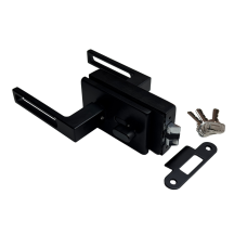 073-SF Замок короткий під ключ з ручкою та циліндром Black