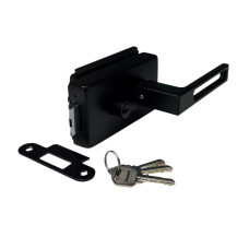 073-SF Замок короткий під ключ з ручкою та циліндром Black