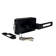 073-SF Замок короткий під ключ з ручкою та циліндром Black