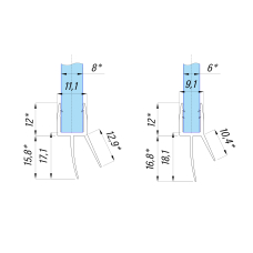 403К Black Петля-Планка скло-скло 6-8мм з підйомом, 2100мм