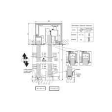 SV-X70/110 Направляюча для підвісної стелі + фіксована стулка