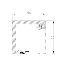 4-502, 4-503 Направляючий рельс для монтажу до стелі (4-502) або до стіни (4-503)