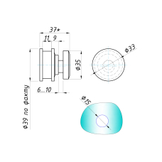 SF-230 Ролик верхній, Black Matt