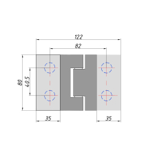 SF-871 Петля скло-скло