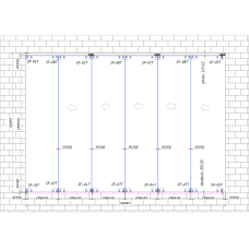 Гармошка з нижньою направляючою 6 створок