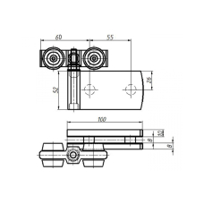 SF-03T Петля с роликом стартова верхня