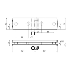 SF-04T Петля з направляючою звичайна нижня