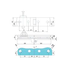 SF-07T Петля з направляючою засувкою звичайна нижня