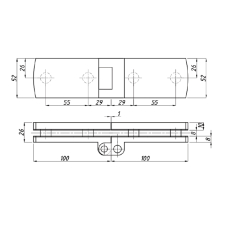 SF-08T Петля скло-скло звичайна верхня