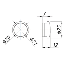 SF-1300A-8 Заглушка на трубу Ø 25 мм