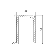 20*30 Профіль для нерухомої стулки