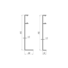 SV-T Кришка на рельс для системи Telescopic