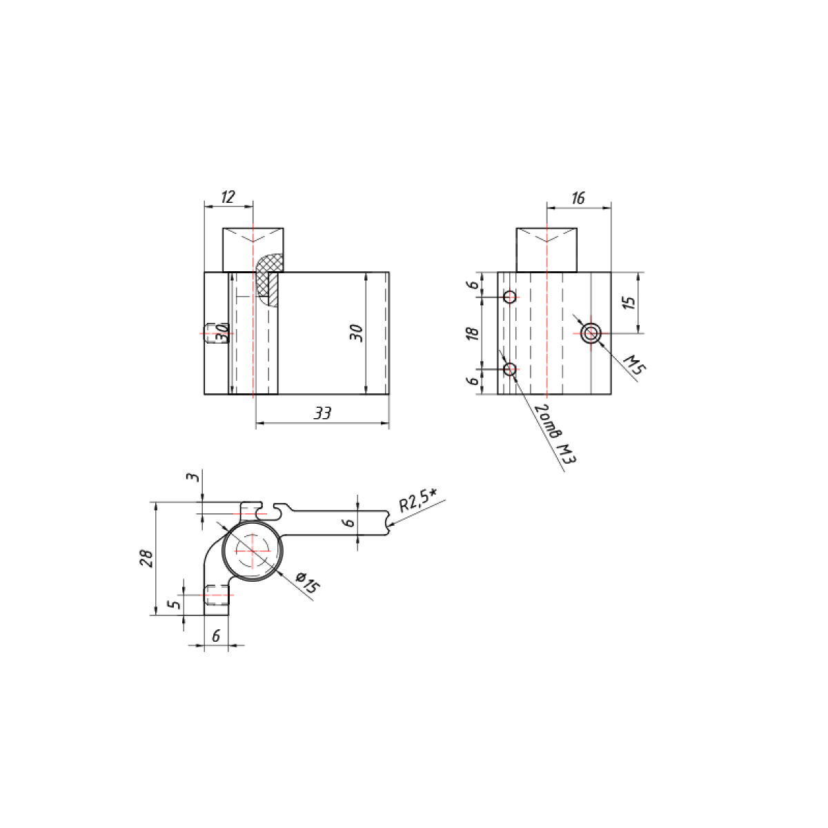 Стопор для скла 8-10 мм SF-C01-07 