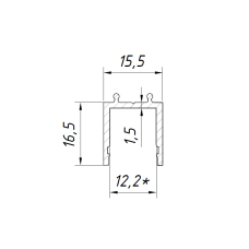 Профіль для нерухомої панелі SF-C01-12