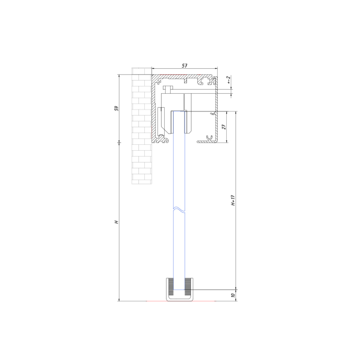 Рельс із кришкою SF-C01