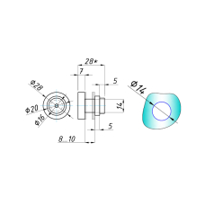 SF-231 Тримач скло-труба